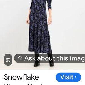 Medium Snowflake Bloom Godet Turtleneck Maxi Dress from Loft.  Loft Loft The dre